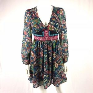 Flying Tomato Size XS Paisley Boho Hippie Dress
